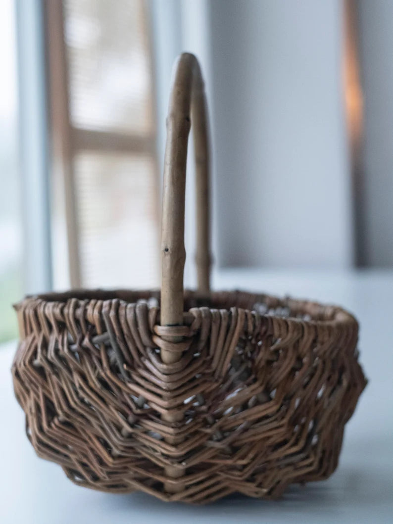 Willow Wicker Rattan Flower Girl Basket