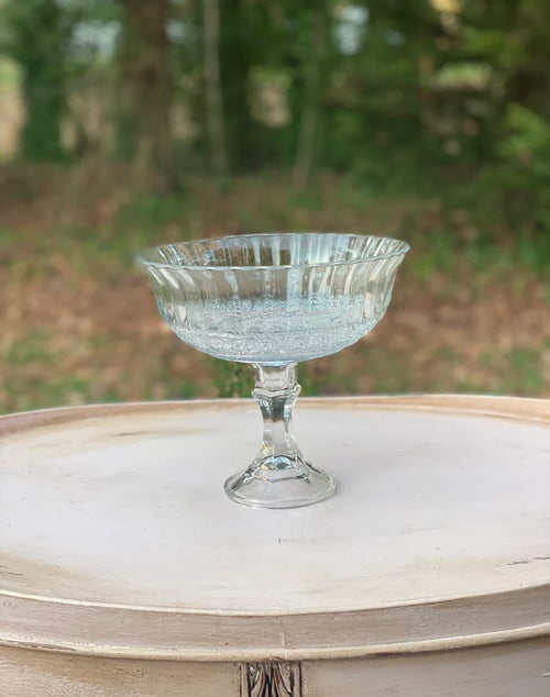 Clear Compote Vase, Clear Compote Bowl