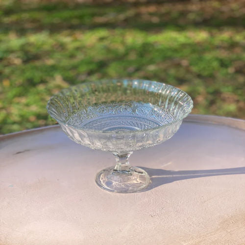 Clear Compote Vase, Clear Compote Bowl