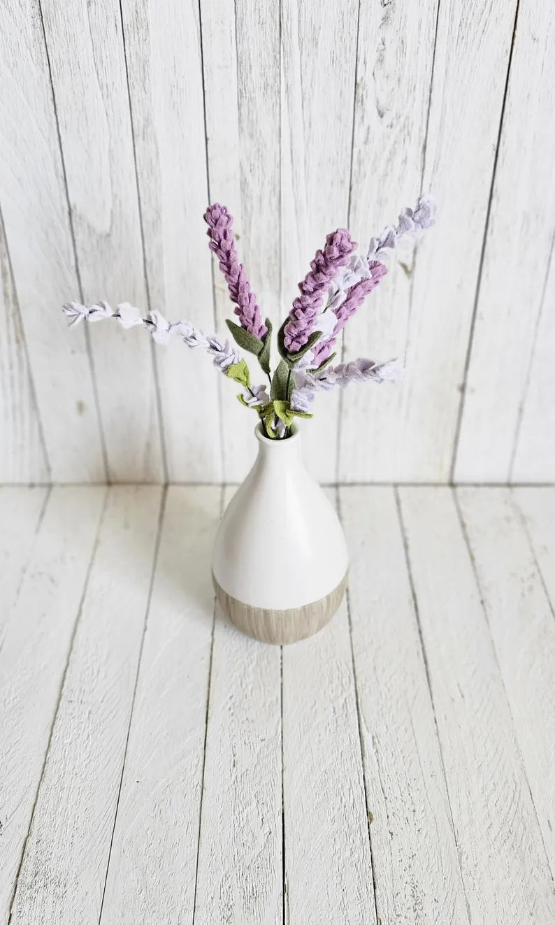 Lovely Lavender Bundles, Assorted Felt Lavender Flower Stems